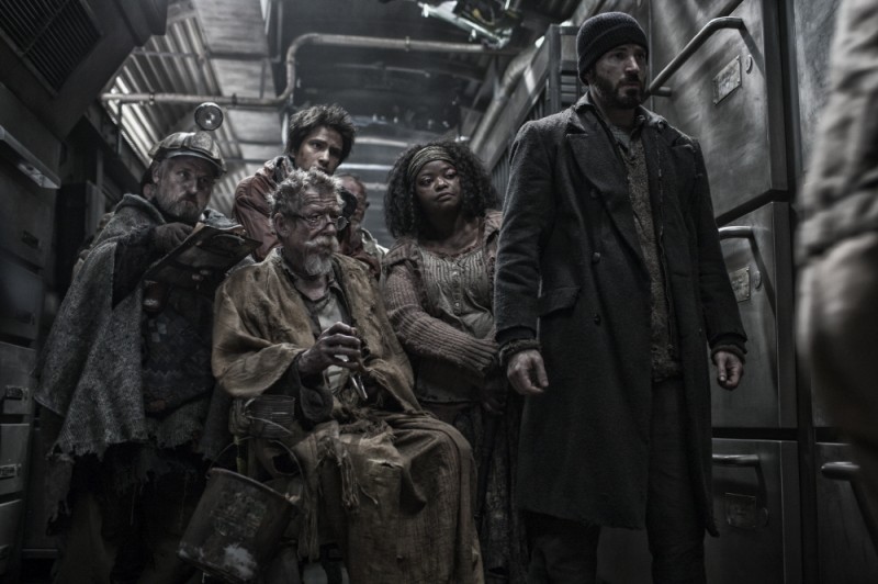John Hurt, Octavia Spencer and Chris Evans in Snowpiercer (2013) Movie Image